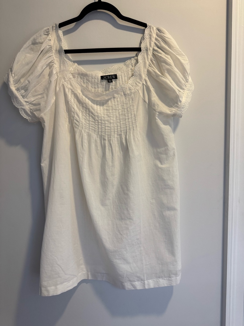 J Crew Organic Cotton voile scallop-trim babydoll dress (M) - Picture 5 of 5